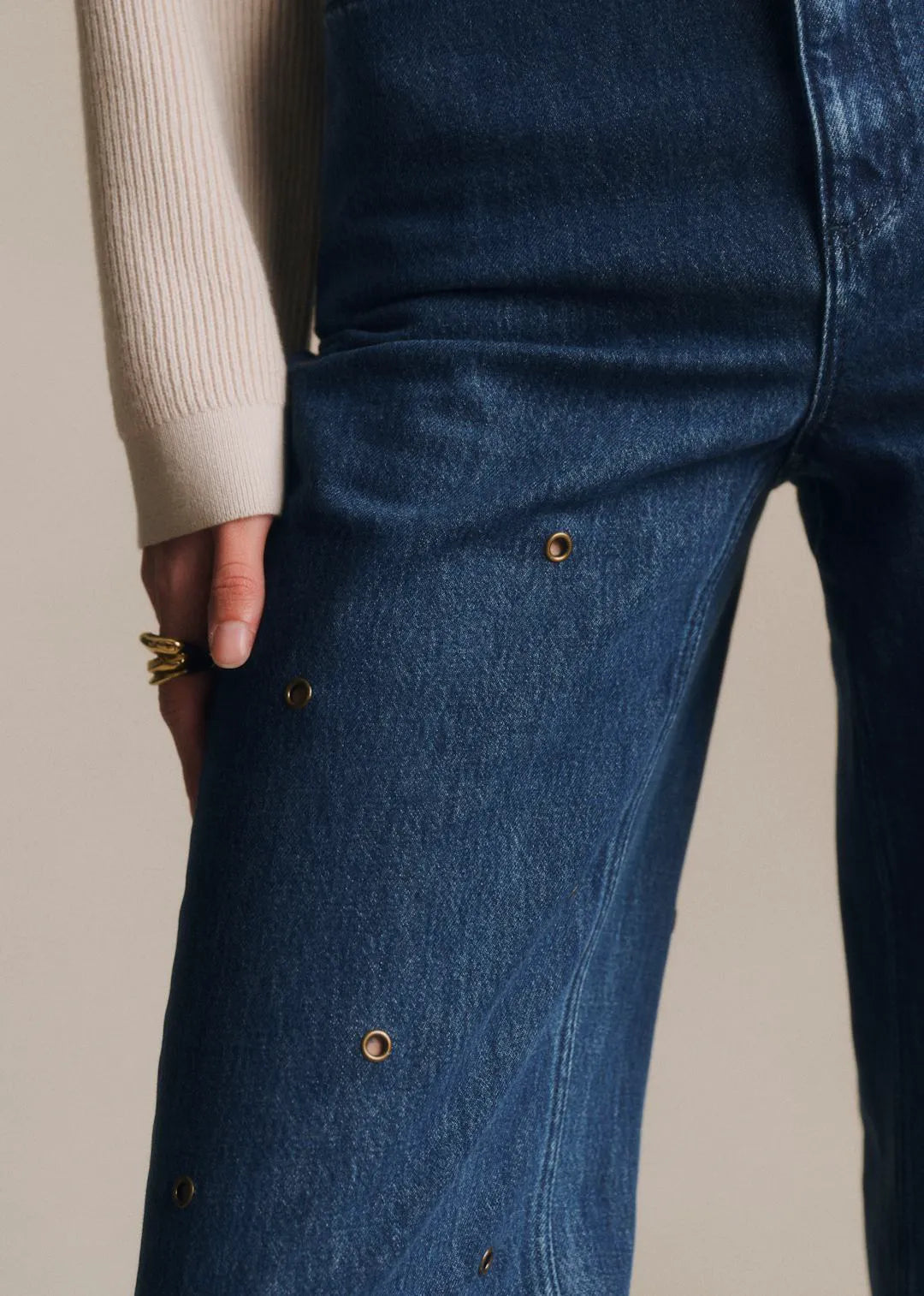 Dark Navy with Eyelet Embroidery