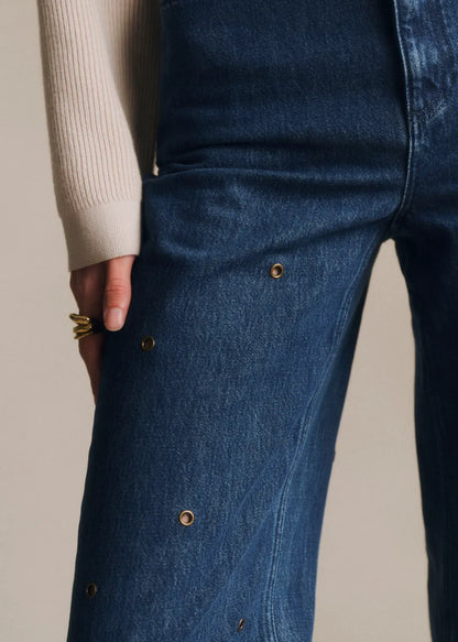 Dark Navy with Eyelet Embroidery