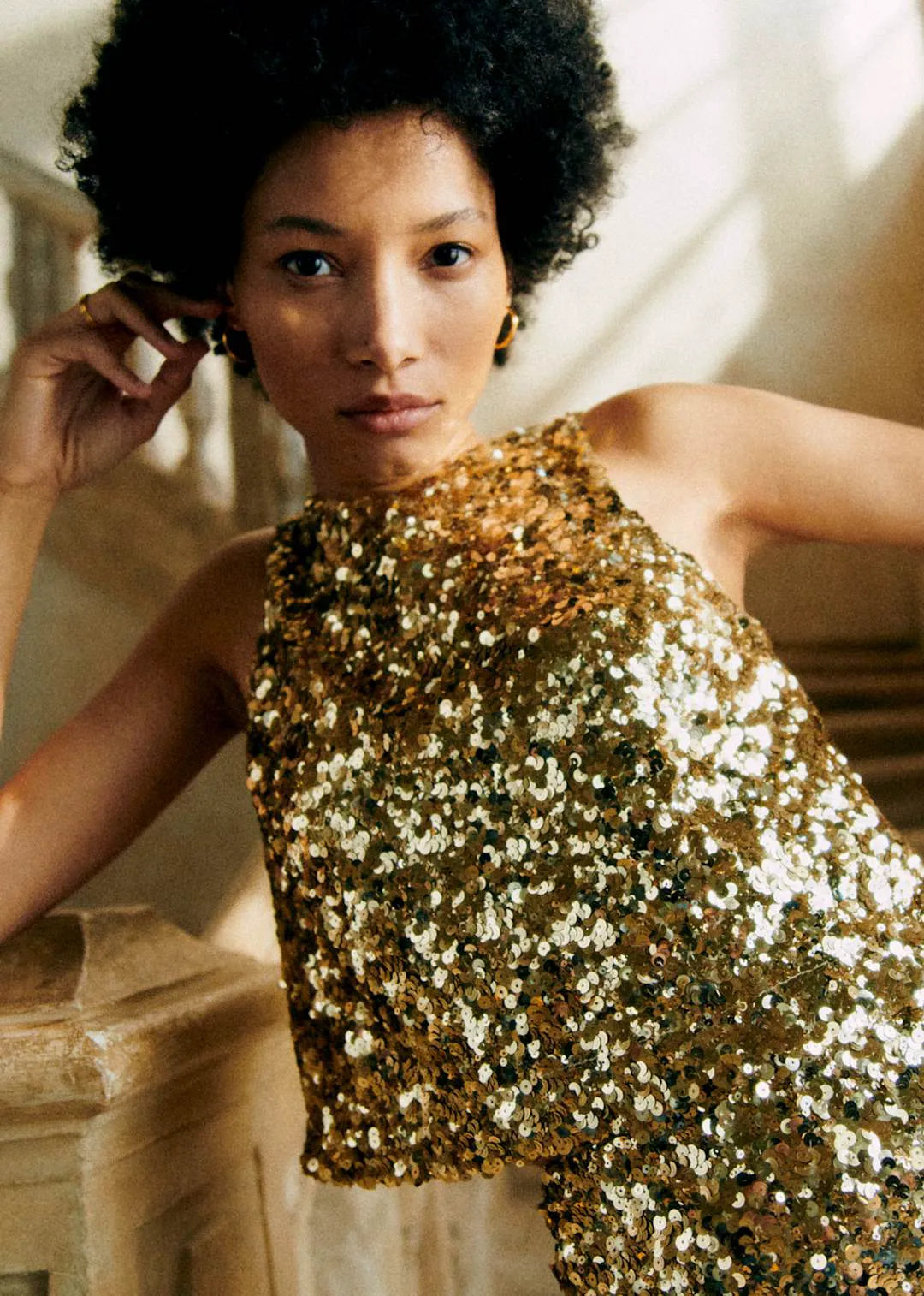 Gold sequin