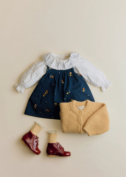 Medium Blue Lorea Embroidery
