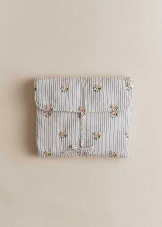 Striped Floral Embroidery