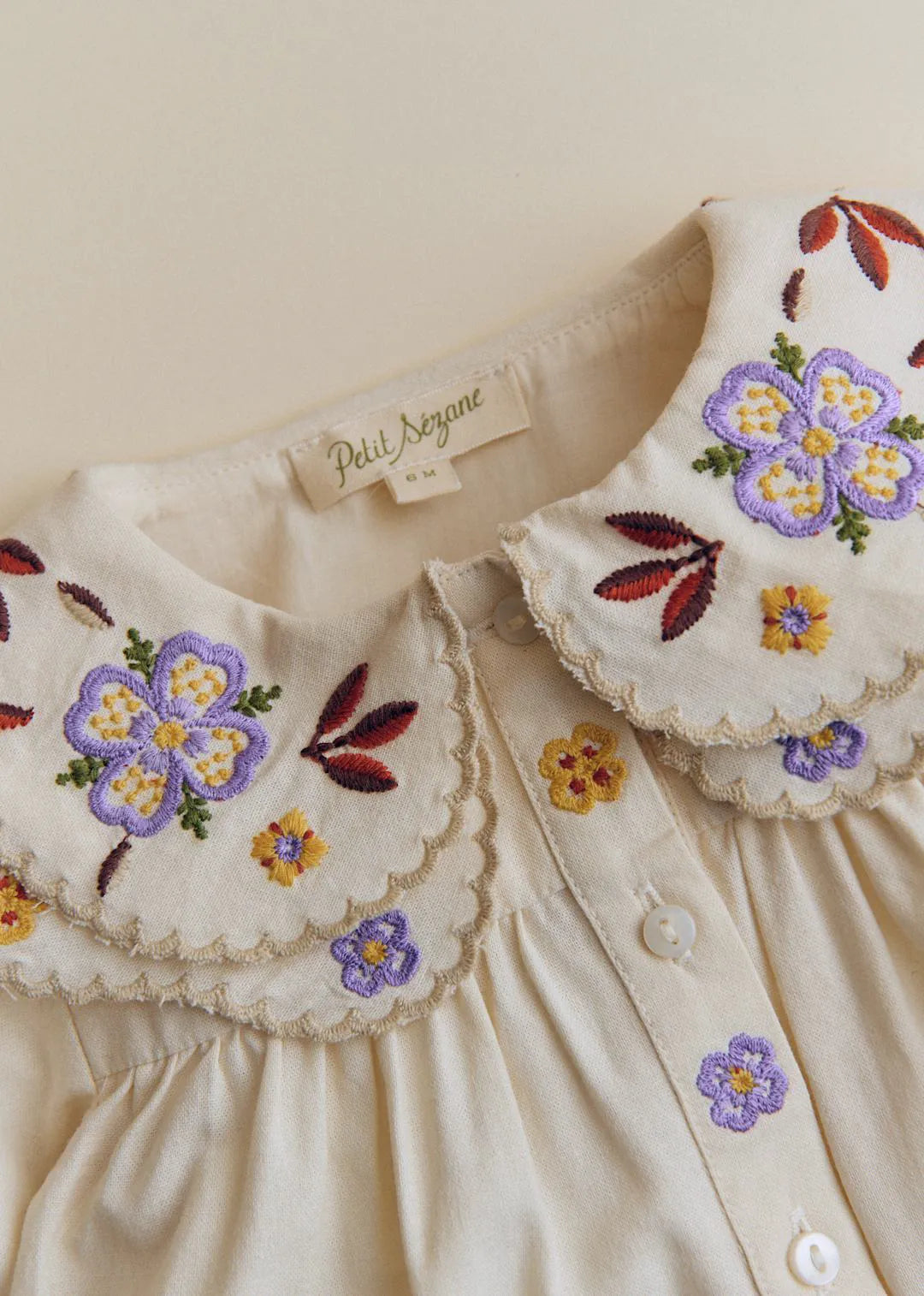 Mauve Jasmine Embroidery