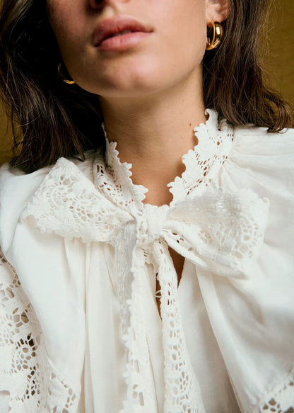 Embroidered Ecru
