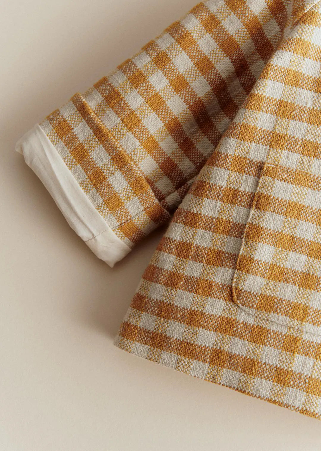 Ochre Ecru Gingham Checks
