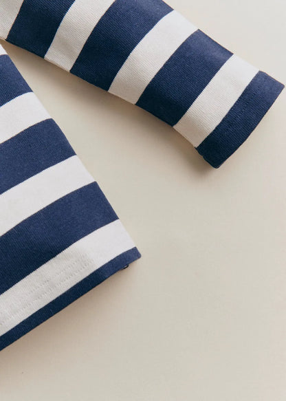 Ecru/ Navy Maxi Stripes