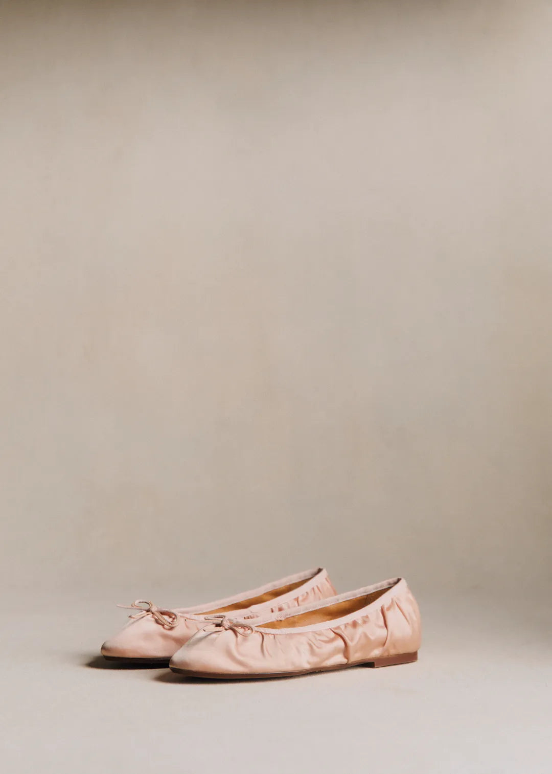 Pale Pink Pleated Satin