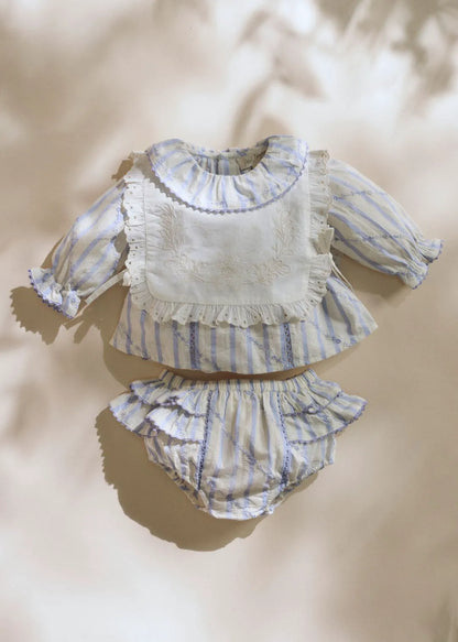 Lavender Striped Embroidery