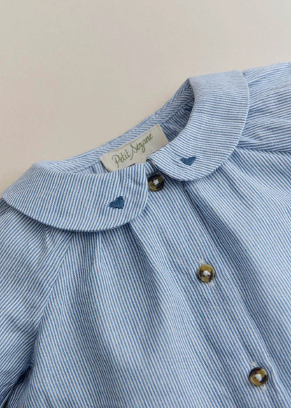 Blue Stripe Voile