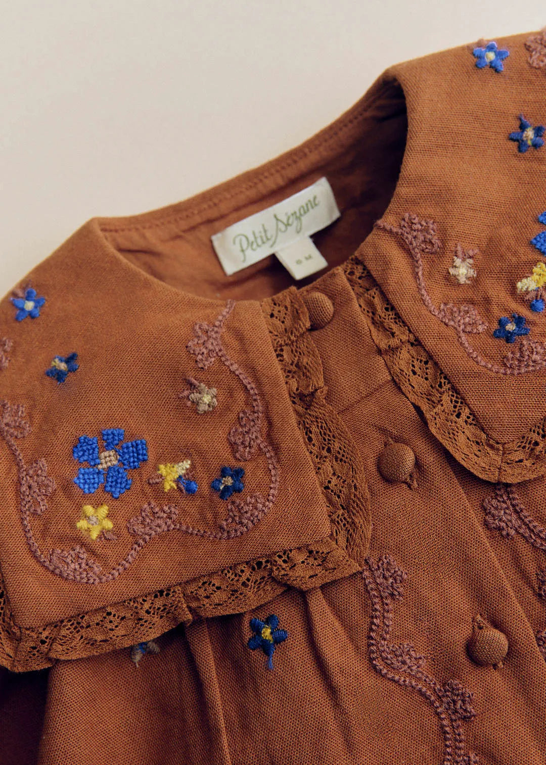 Caramel Laurette Embroidery