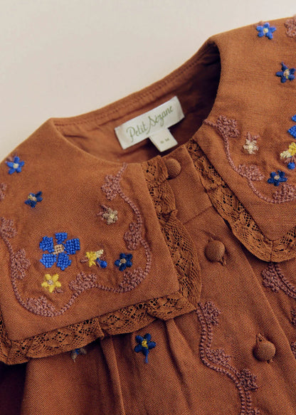 Caramel Laurette Embroidery