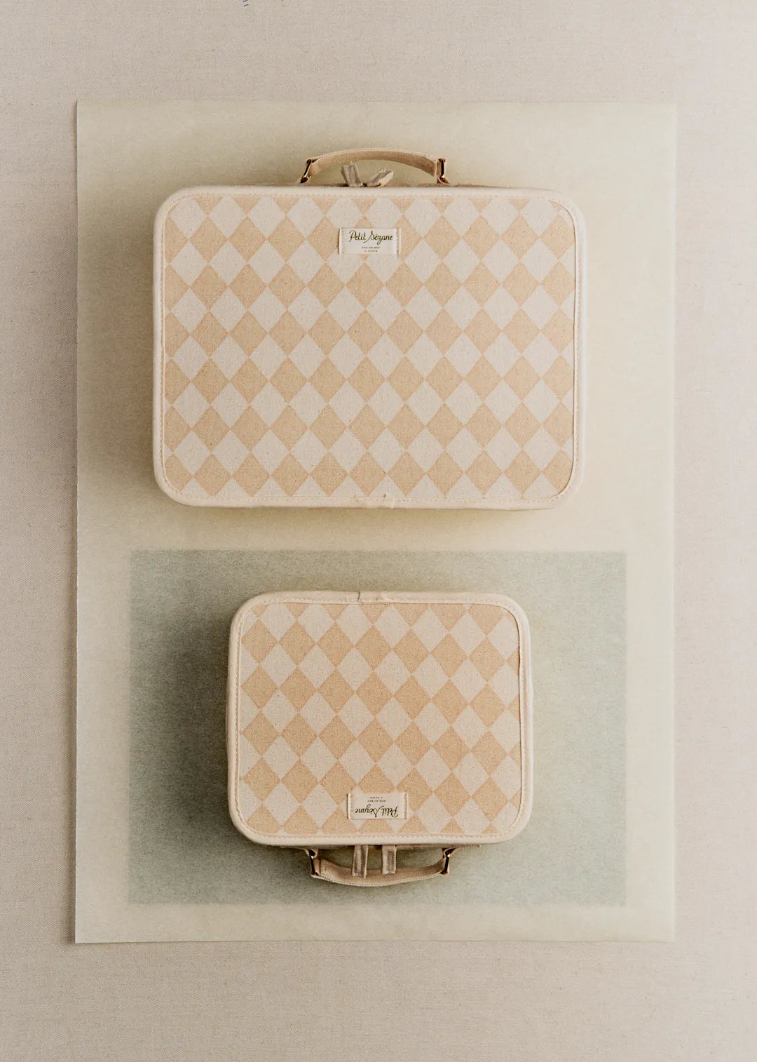 Beige Checkerboard