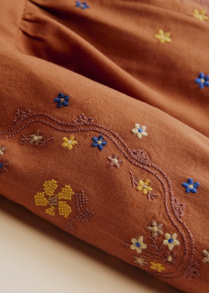 Caramel Laurette Embroidery