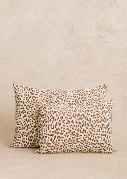 Ecru and Coffee Leopard Print