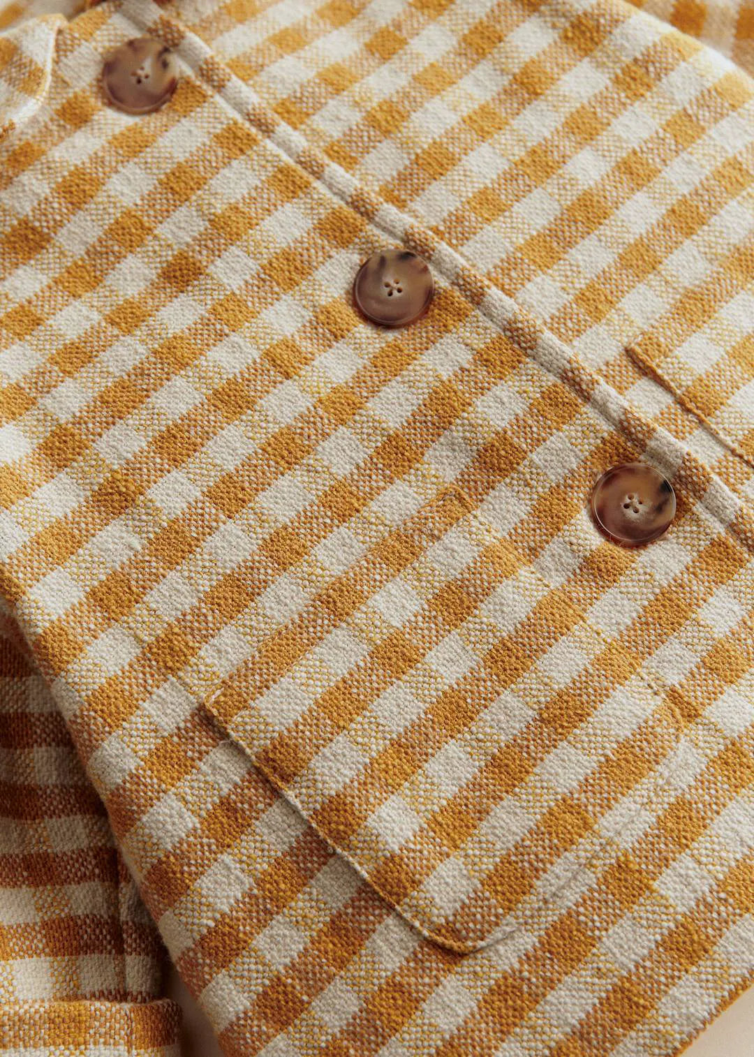 Ochre Ecru Gingham Checks
