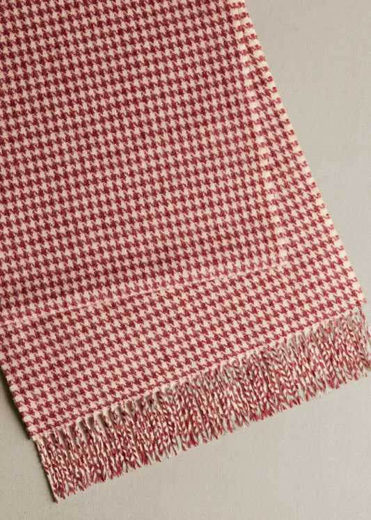 Burgundy Houndstooth