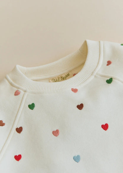 Ecru / Multico hearts