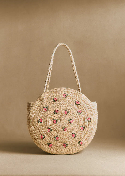 Naturel broderies fleurs muti