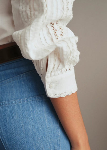 Embroidered Ecru