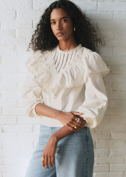 Embroidered Ecru