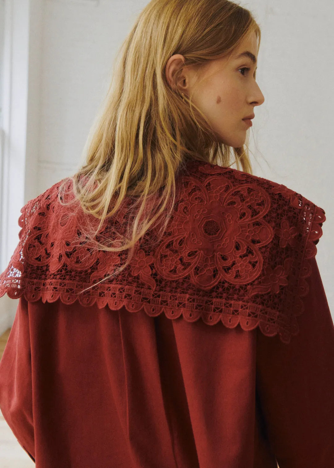 Burgundy Embroidery