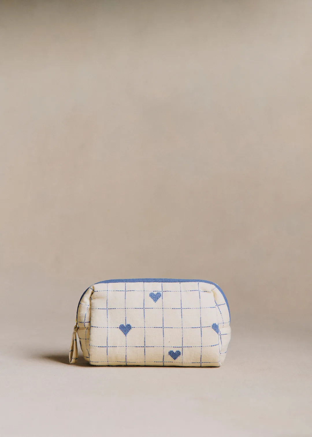 Vintage Blue Hearts Embroidery