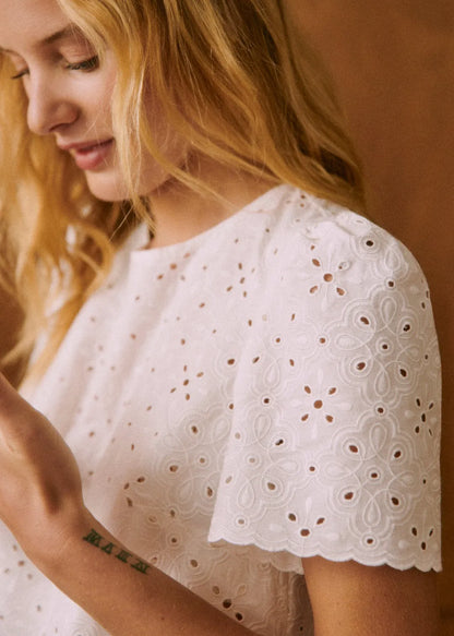 Embroidered Cream