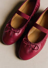 Cherry Smooth Pleated Elastic