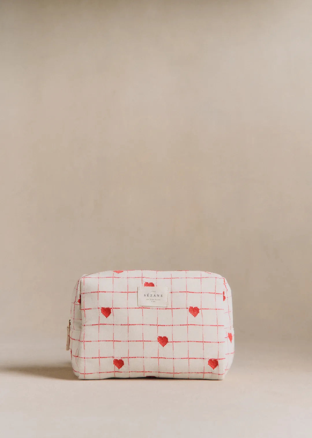 Embroidered Red Hearts