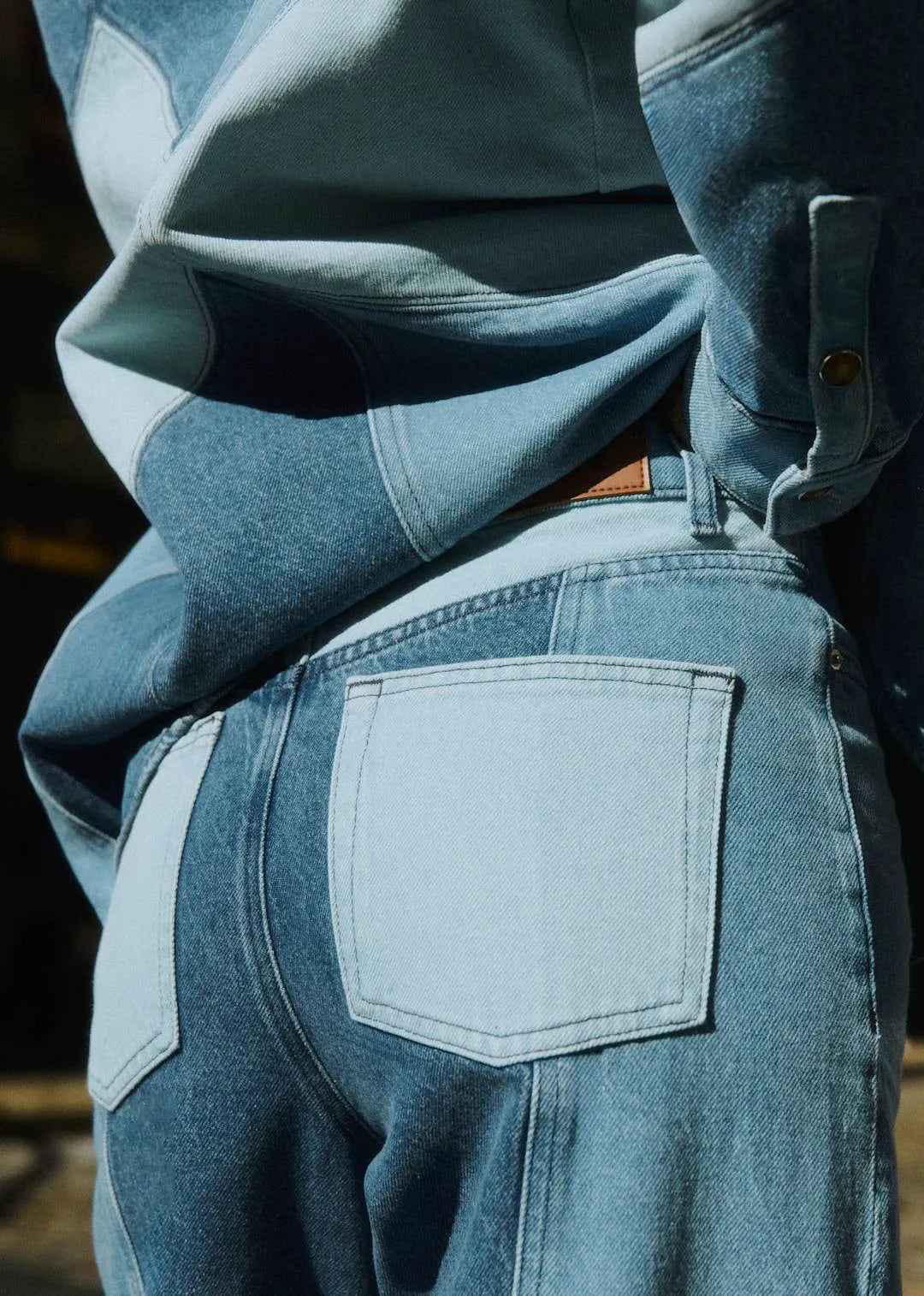 Patchwork Denim Light Blue