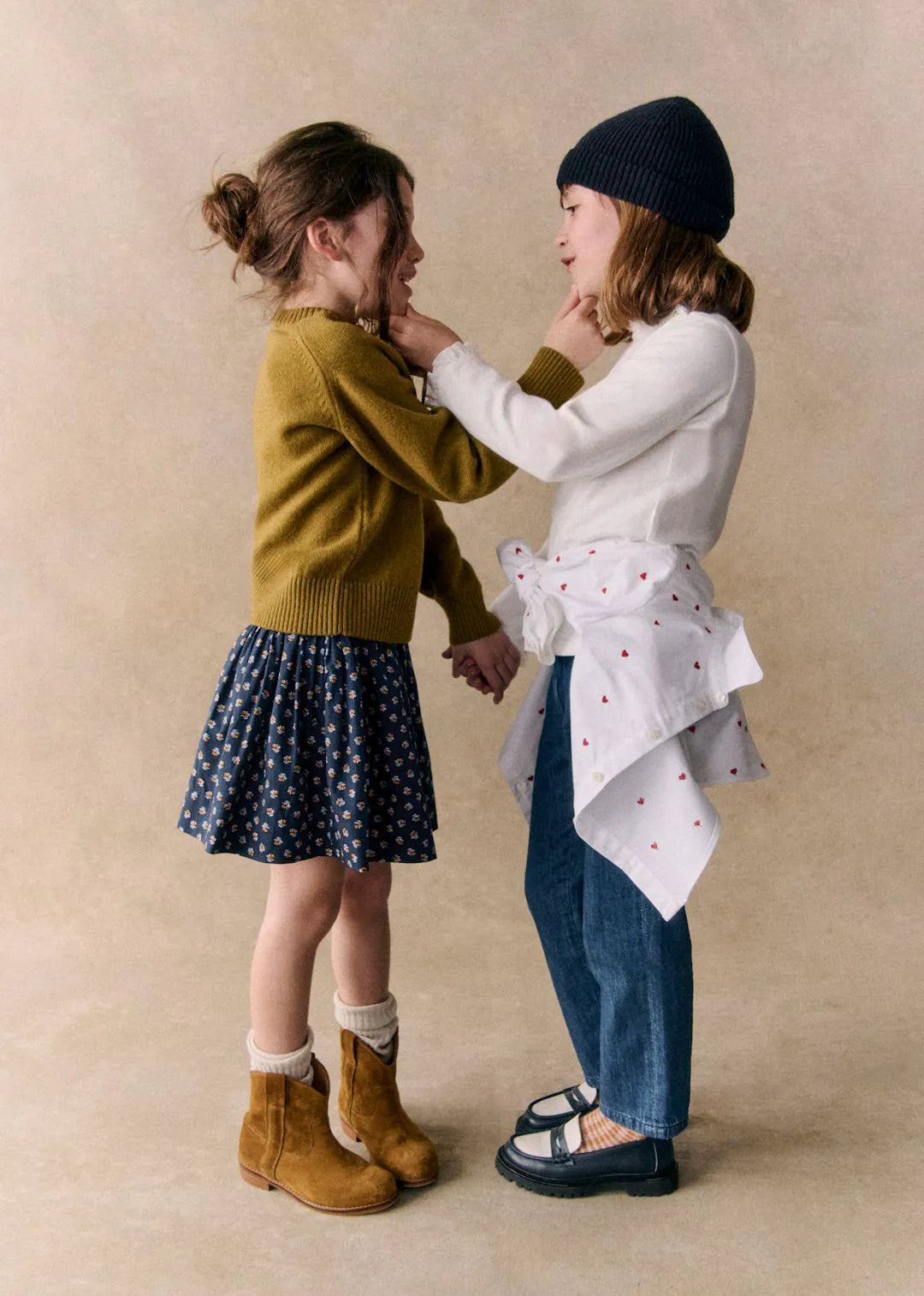 Marine / Fleurs Noisette