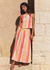 Red, Yellow and Ecru Stripes