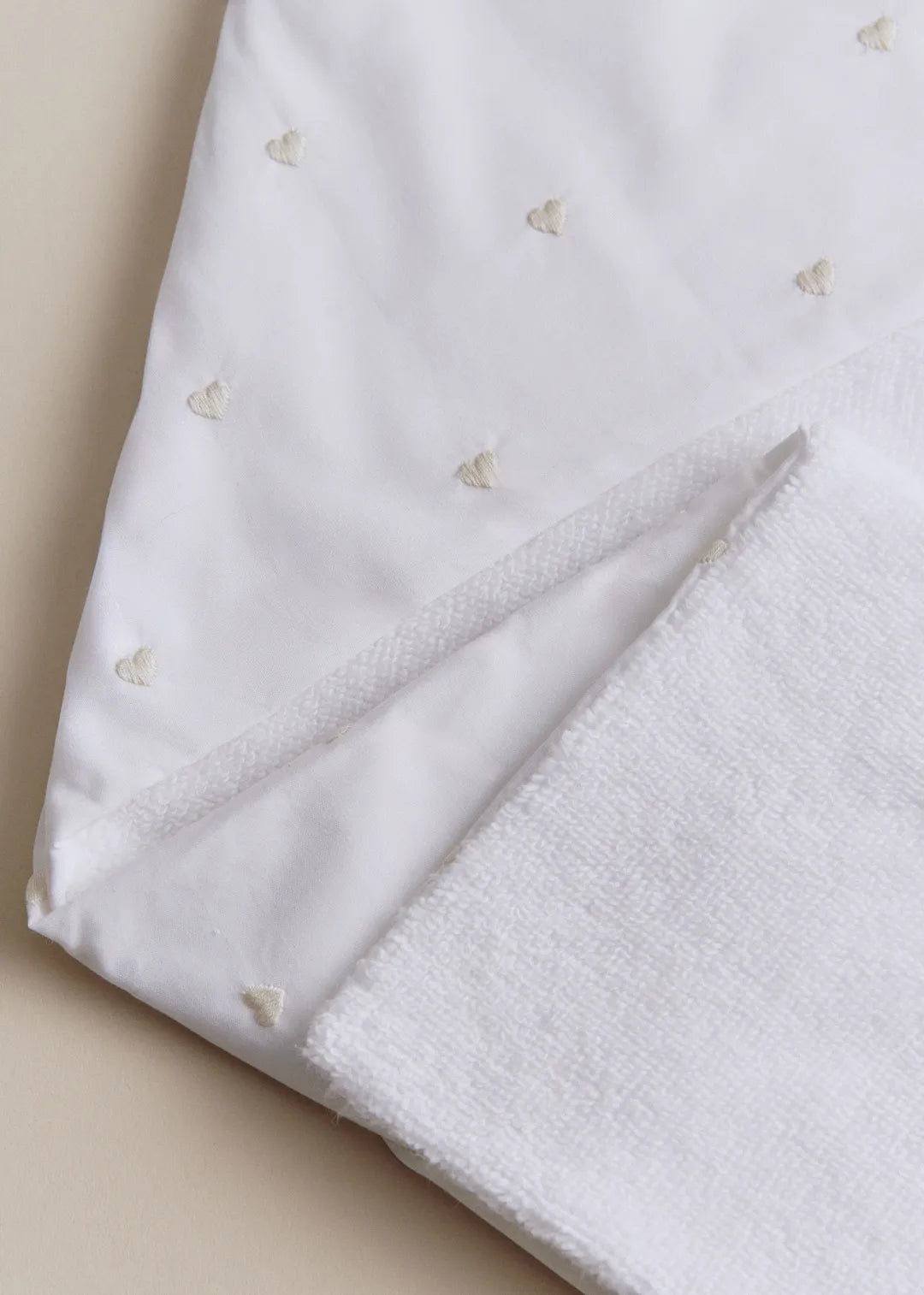 Beige Heart Print