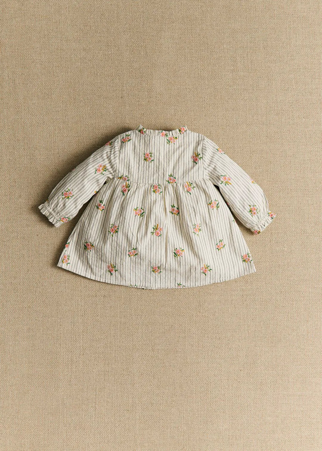 Stripes with Floral Embroidery