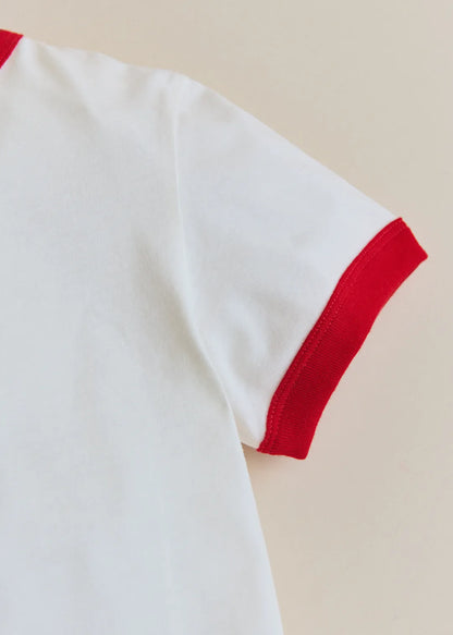 Ecru / Red