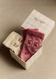 Vintage Ecru and Pink Flowers