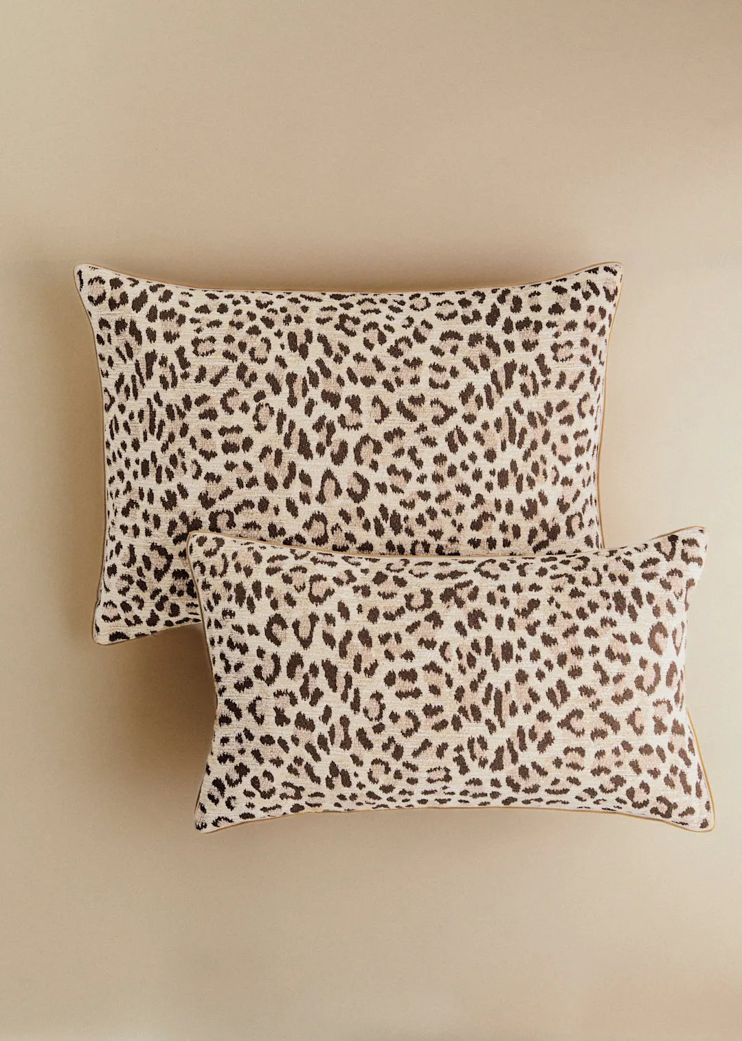 Ecru and Coffee Leopard Print