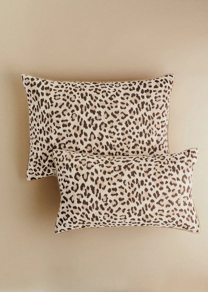 Ecru and Coffee Leopard Print