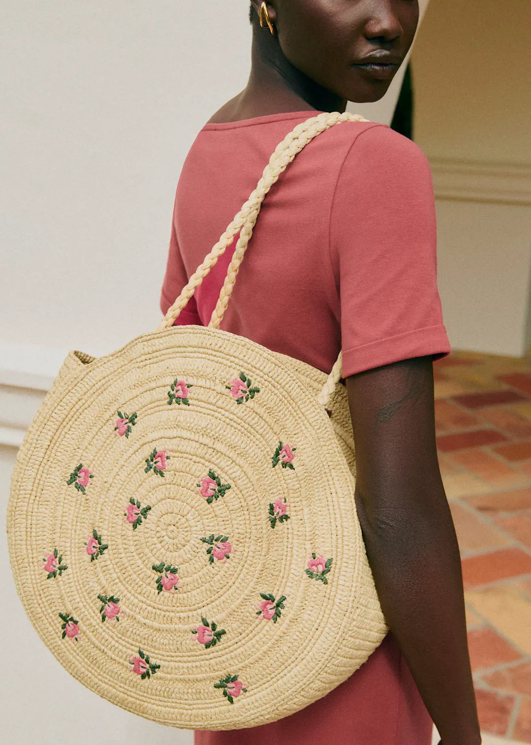 Naturel broderies fleurs muti