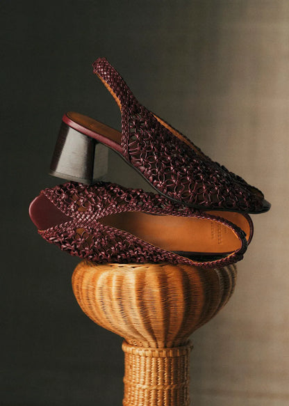 Shiny Braided Bordeaux