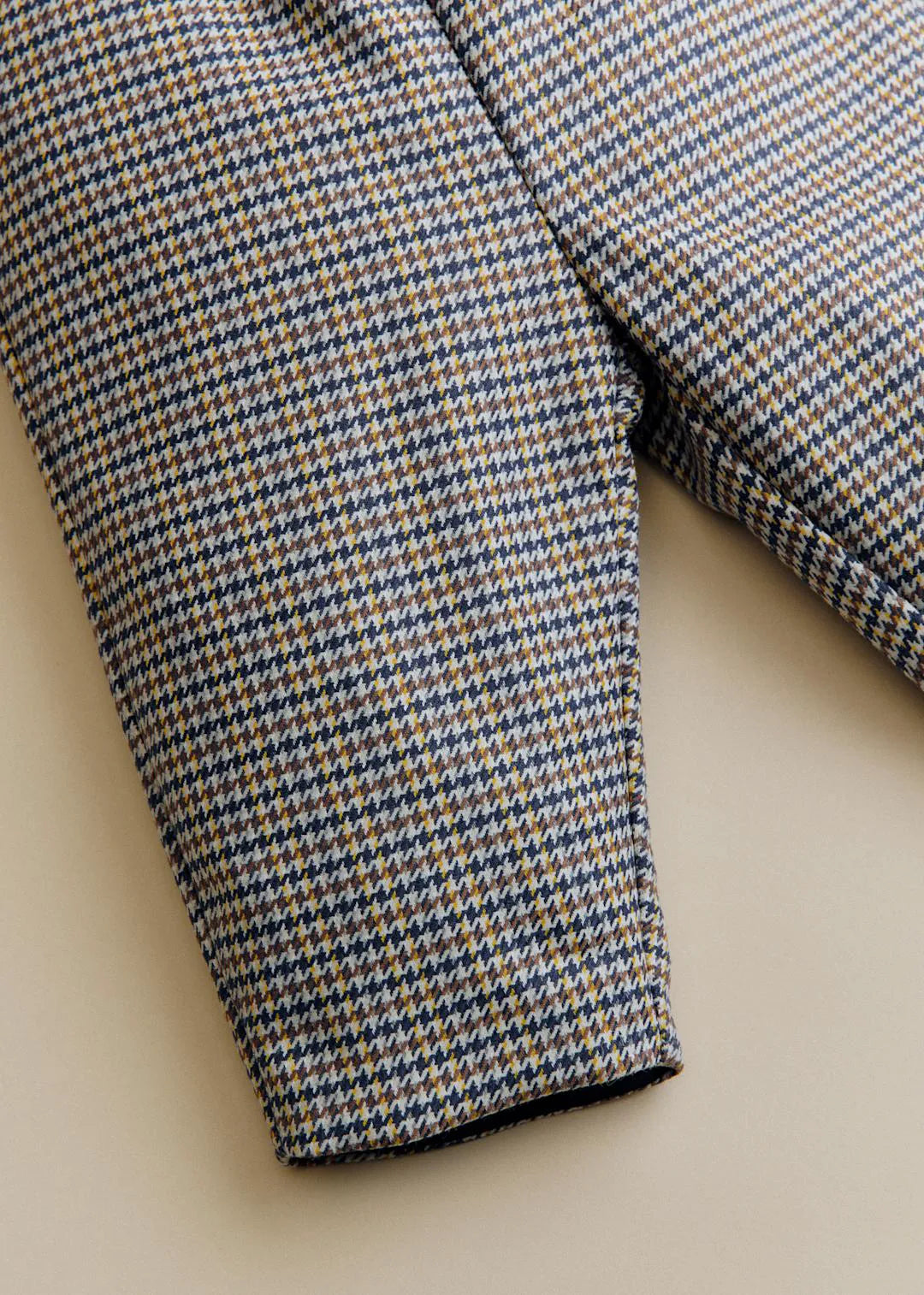 Blue Yellow Camel Houndstooth