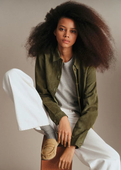 Suede Olive Green