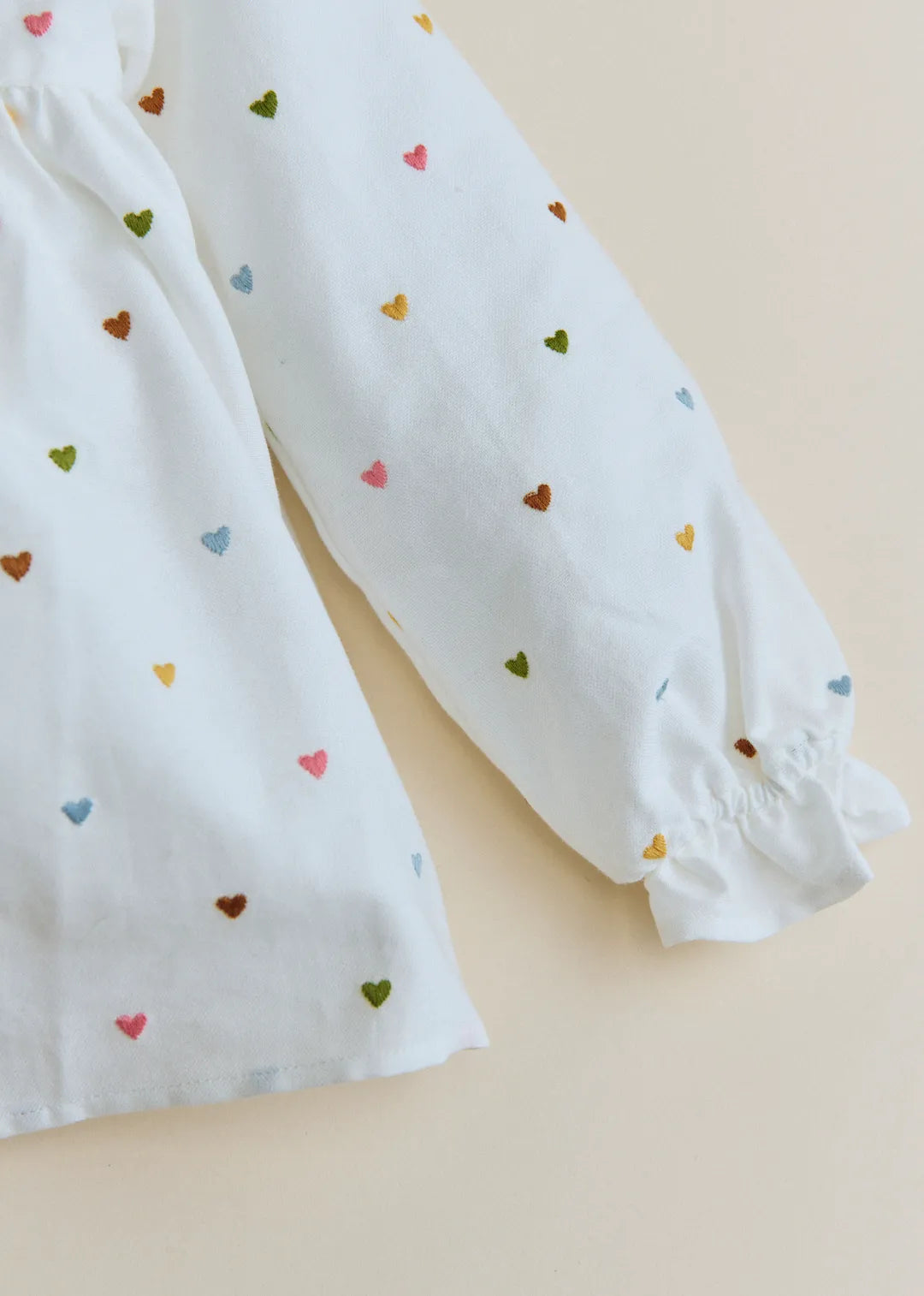 White / Multicoloured Embroidery