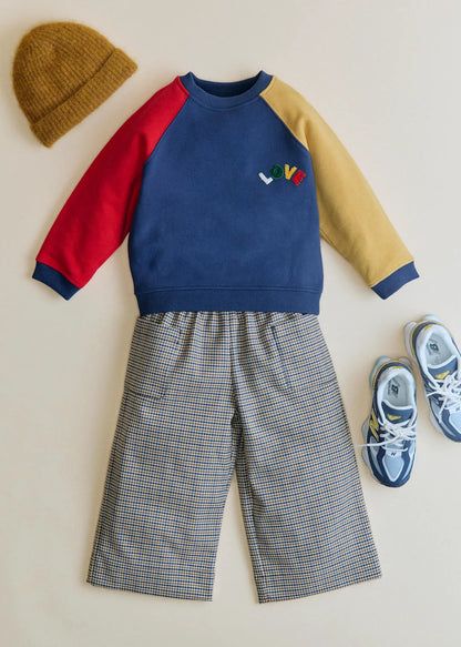 Blue Yellow Camel Houndstooth