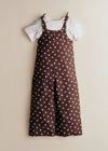 Ecru Polka Dots on Chocolate Print