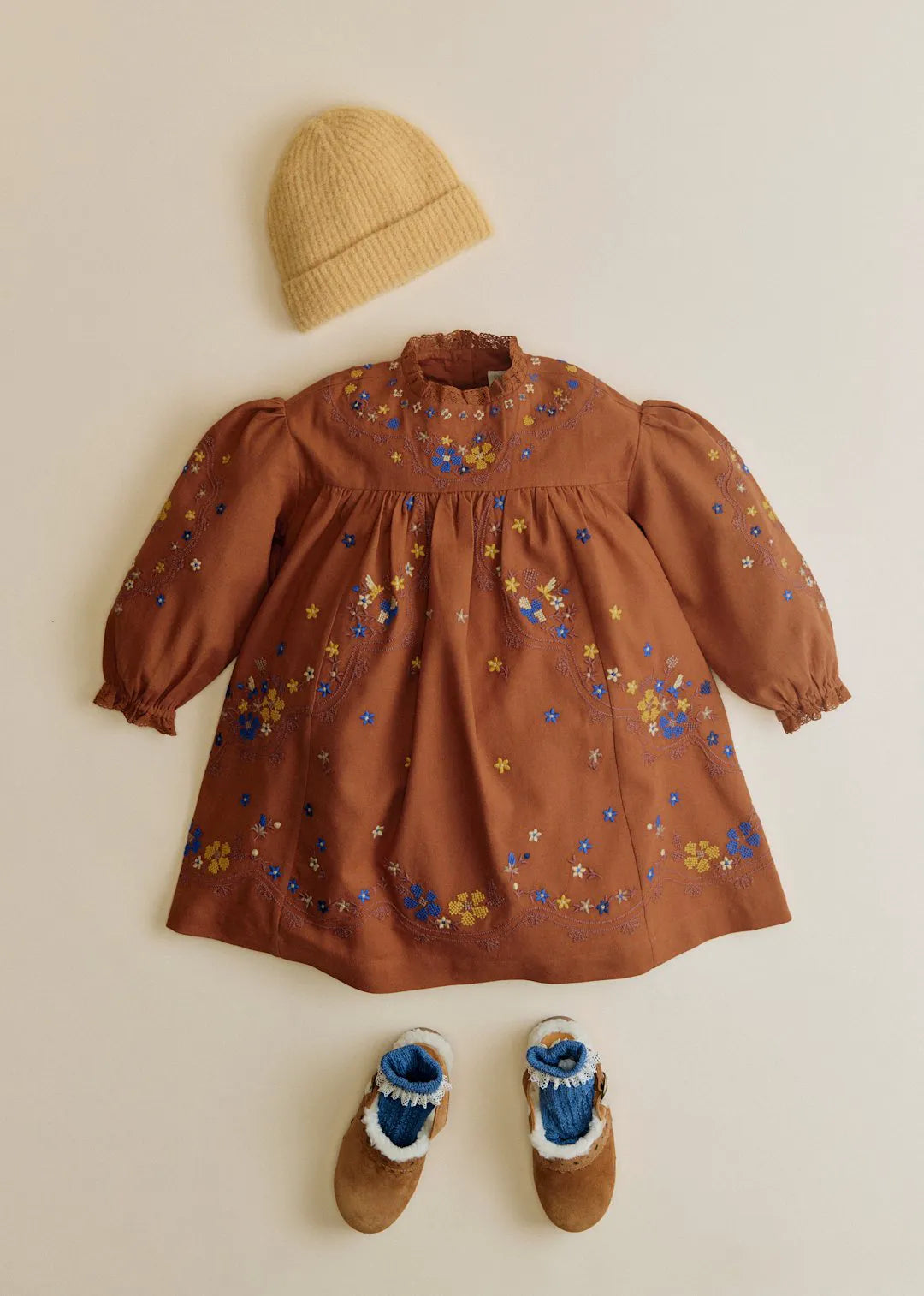 Caramel Laurette Embroidery