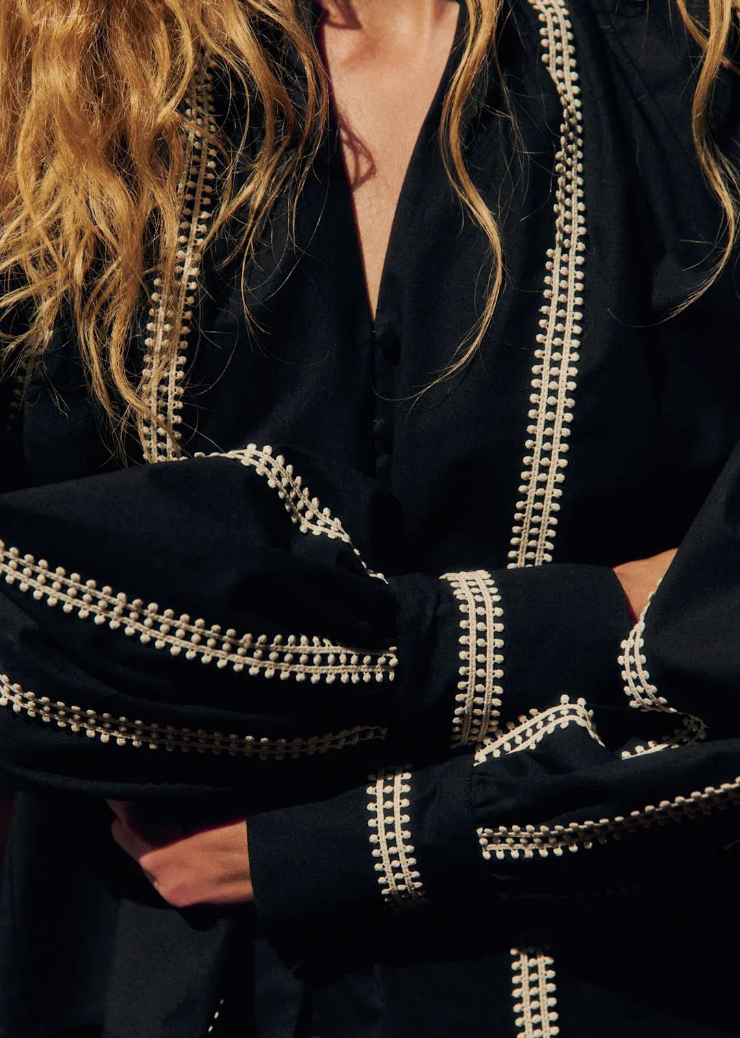 Black with Ecru Details