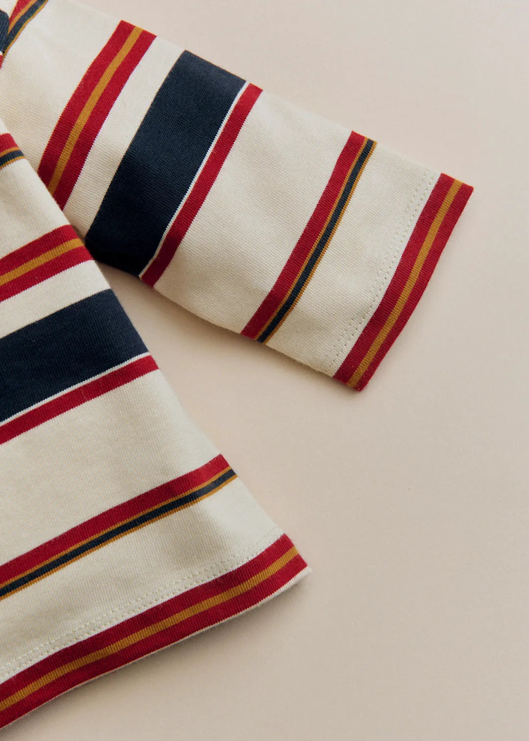 Burgundy Navy Ecru Stripe