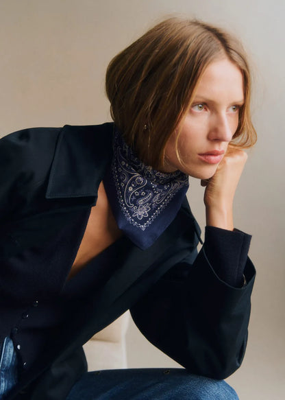 Navy Bandana Print