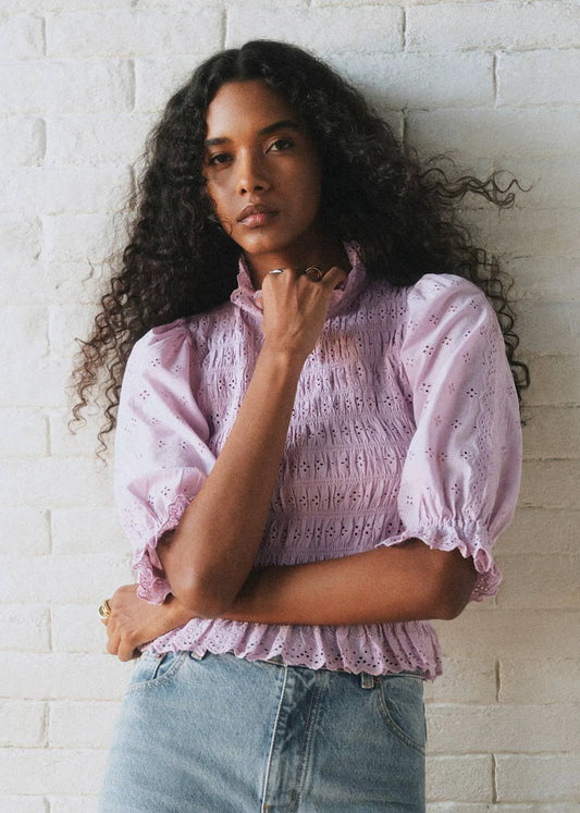 Plain Lilac Embroidery