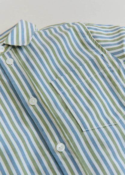 Khaki/Blue Stripe
